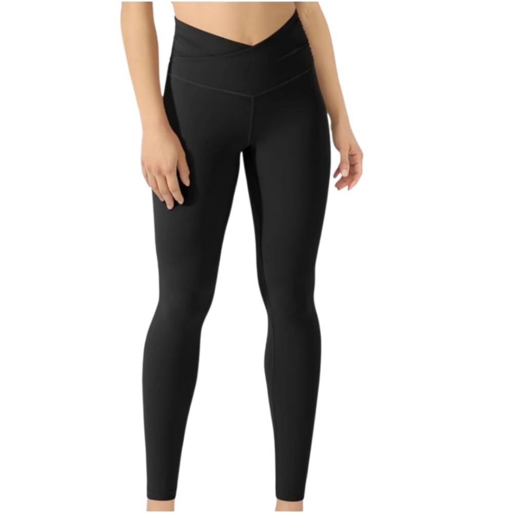 90' DEGREE by Reflex Womens Crossover Black Legging